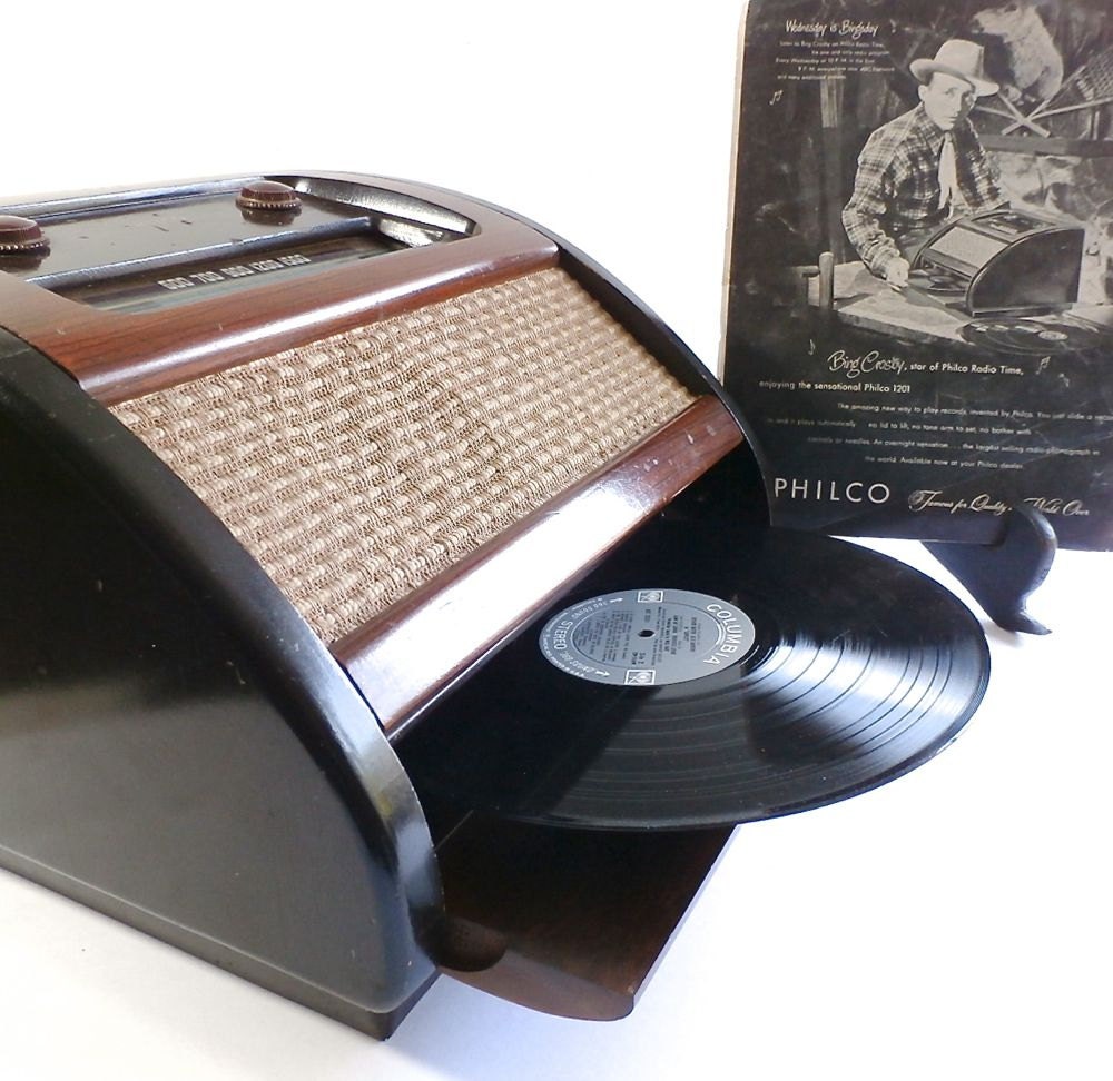 Vintage Philco Radio Phonograph Record Player By Dairyfarmantiques