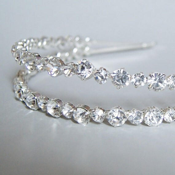 Double Wedding Headband Bridal Headbands by WeddingAndGems
