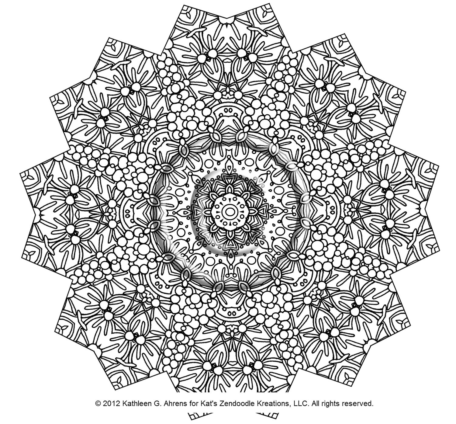 mandala snowflakes coloring pages - photo #20