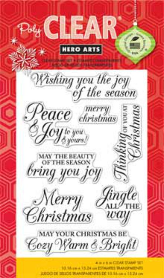 Hero Arts Merry Christmas Message CL722 Clear Stamps