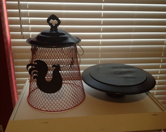 Rooster Cloche...Country Home...Rooster Lover...Housewarming Gift.....Country Kitchen..