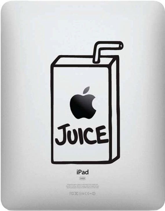 Download IPAD Apple Juice Box Vinyl Decal for the iPad Color