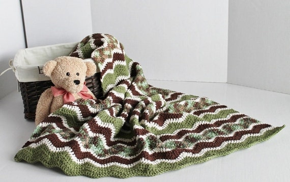 Baby Ripple Afghan Crib Blanket Baby Camo Lapaghan