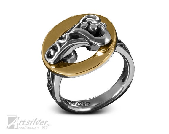 Silver Spinner Ring. Worry Ring. Fidget Ring. Spinning Wheel Ring 