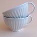 Hand thrown Fluted Porcelain Mug ceramic pottery