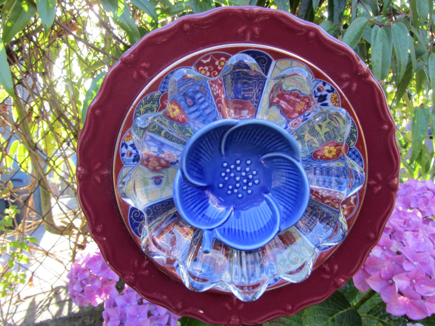 Plate Garden Art Fantasy Flower by TheEverlastingGarden on Etsy