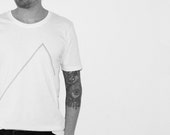 DAN004 - Mann T-Shirt Gr. S-XL Farbe weiss schwarz Motiv hellgrau weiß Rundhals 100% Baumwolle
