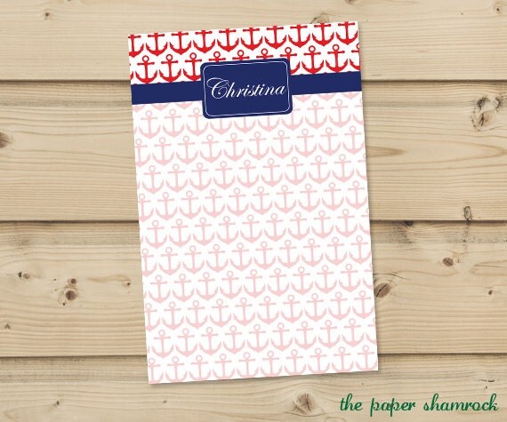 Anchor Notepad, Custom Notepad, Personalized Notepad Il_570xn