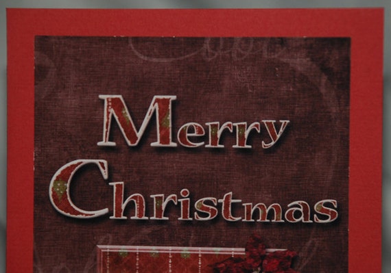 Merry Christmas Card Handmade Digital Photo Card