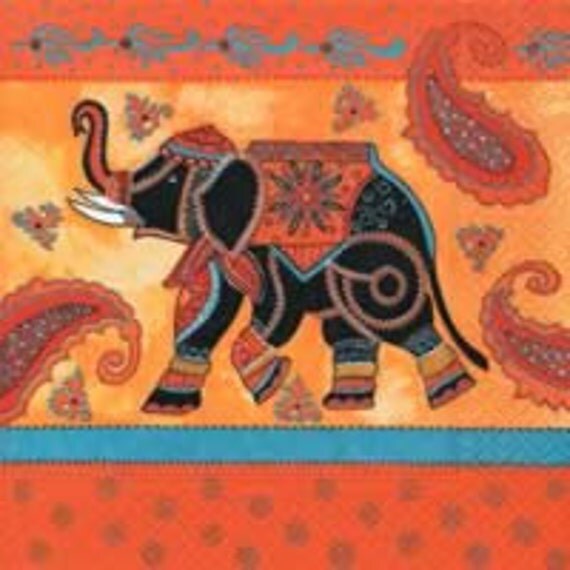 Elephant napkins decoupage napkins paper Napkins Decoupage