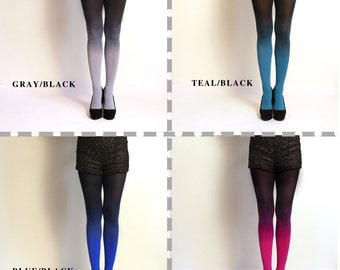 Ombre Tights gradient tights // PLUS SIZE. Hand dyed.