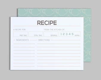 Best Of 40 Modern Recipe Card Template
