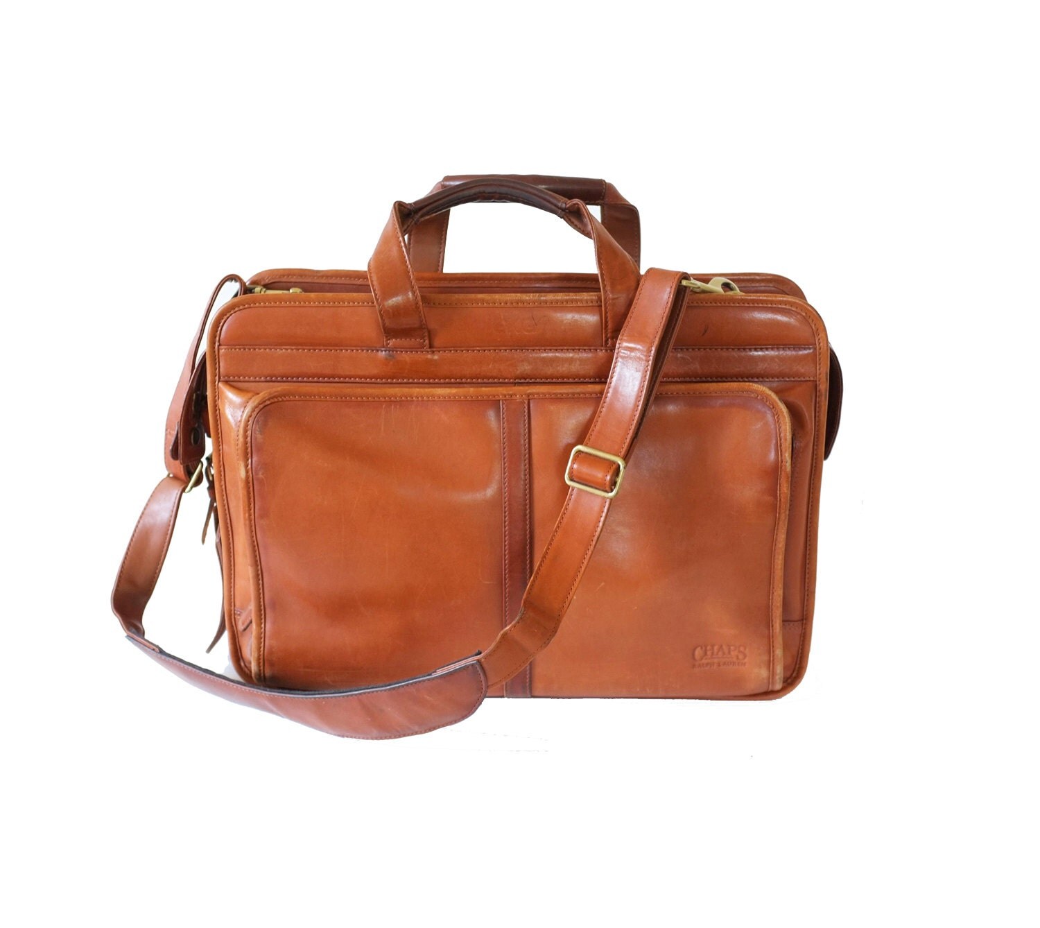 ralph lauren leather briefcase