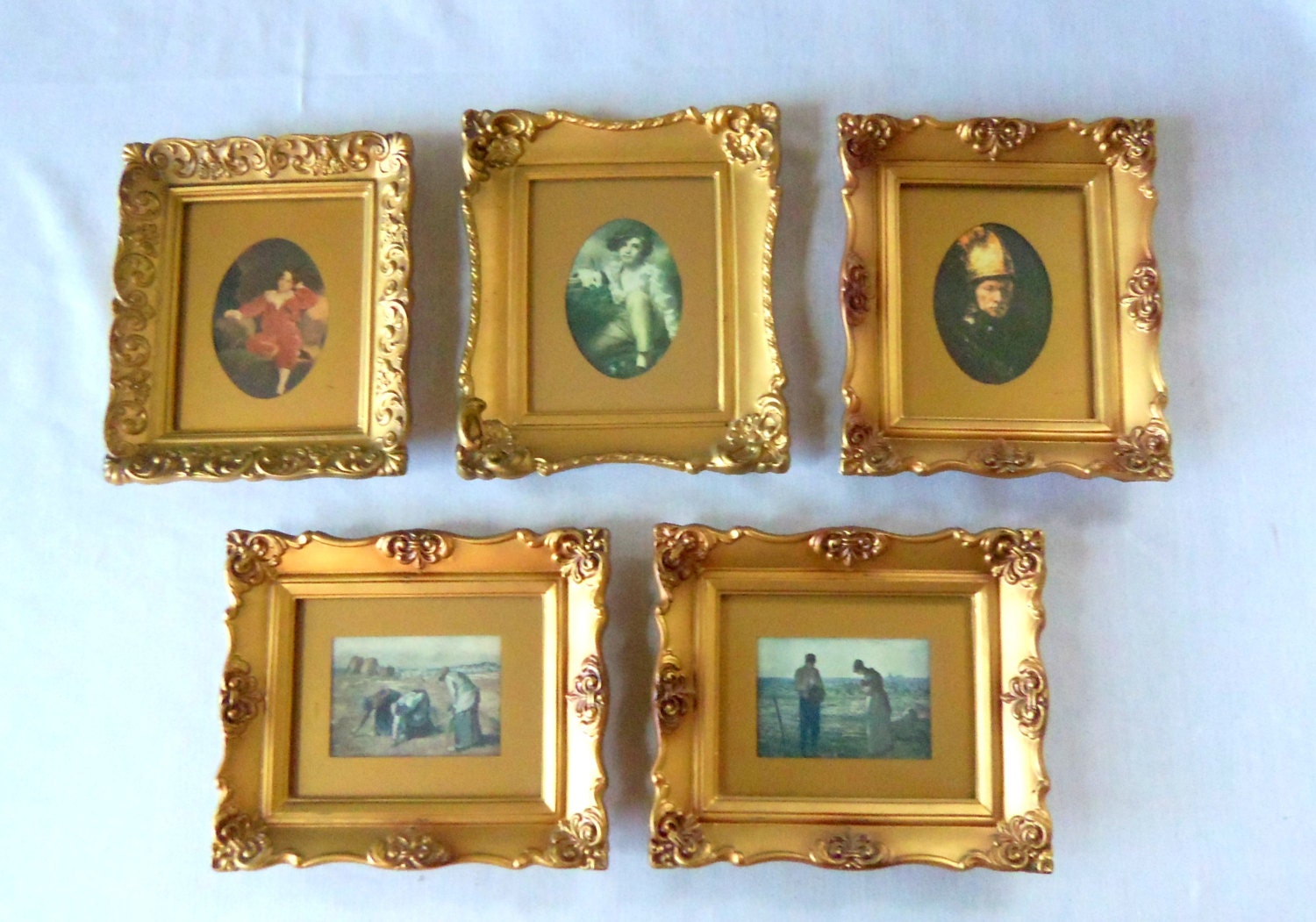 Vintage Gold Frame Set Prints