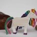 Rainbow Unicorn Wooden Toy - Nature Table - Waldorf Animal
