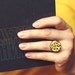 Cheetah yellow black ring. Abstract jewelry, nature jewelry, animal ring, woodland jewellery, yellow ring, cat ring, leopard jewelry