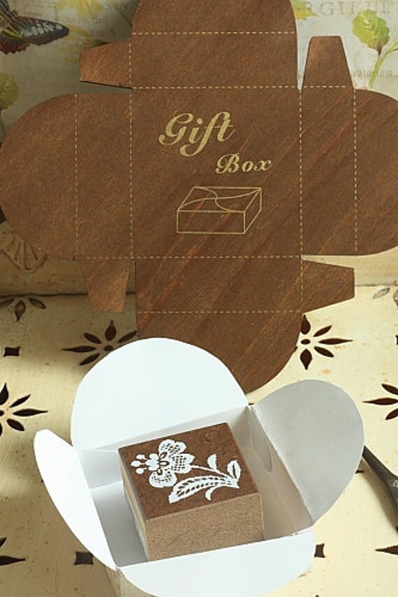 Items similar to DIY Wooden Gift Box Template Die Cut Square on Etsy