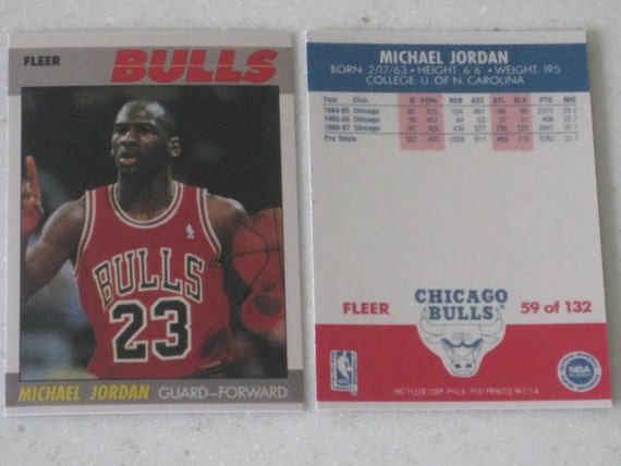 1987 88 michael jordan fleer card