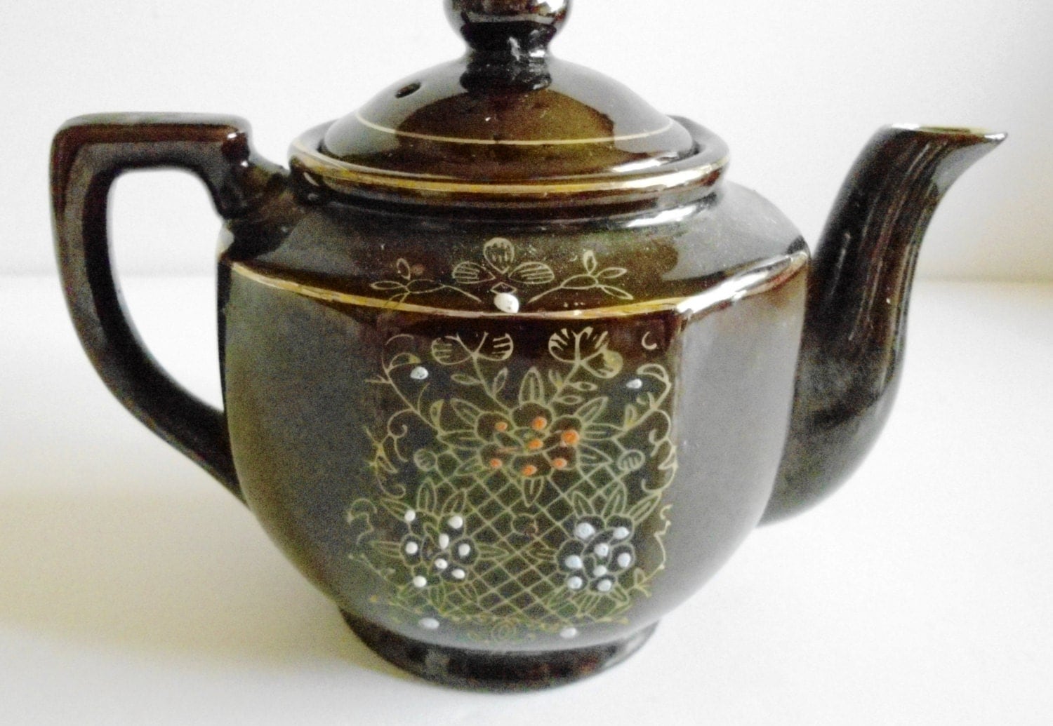 Vintage Gibson Teapot Hand Painted Porcelain Made In Japan