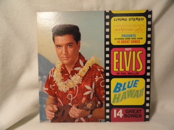 Elvis Presley Vinyl 33 Lp Record Blue Hawaii By Vintageadorables