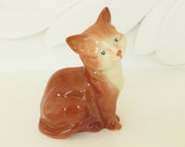 Vintage Beswick Cat Figurine Orange Brown