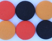 HALLOWEEN solid fabric button magnet, covered button magnet, holiday magnet -- set of 6 Il_170x135