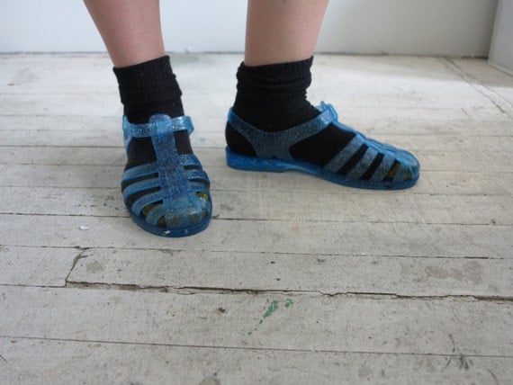 sparkle jelly sandals