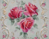 Items similar to vintage rose painting french rococo victorian on Etsy