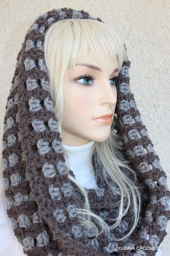 CROCHET PATTERN Two Colors Scarf Chunky Infinity by ...
