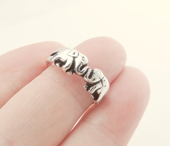 Sterling Silver Elephant Ring, Jewelry, Silver, Rings, Elephant ...