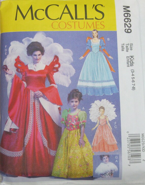 McCalls Pattern Costumes Size 345678