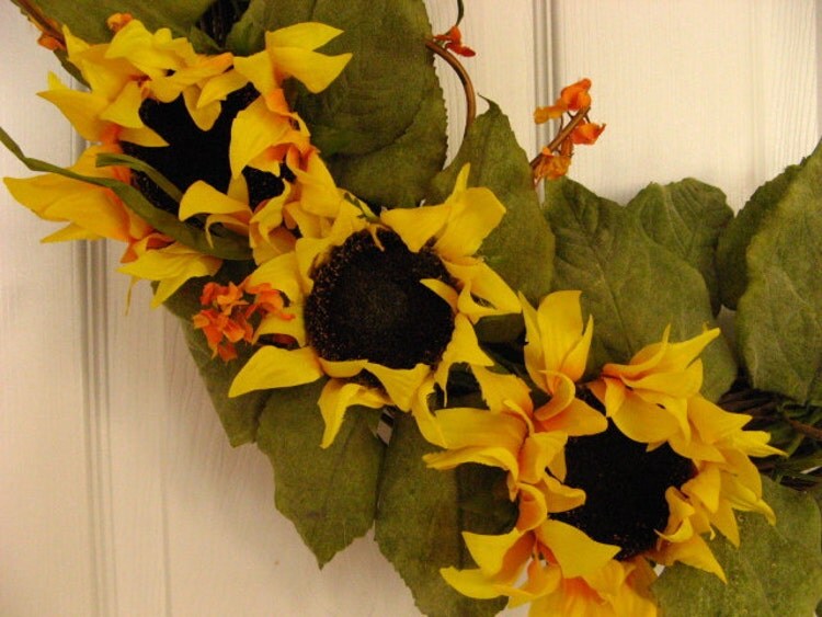 Wreath Tuscan Sunflower Kitchen Decor By FrenchHollow On Etsy   Il 750xN.488071596 Mwg8 