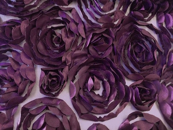 baby rosette 4 duo petal mesh backed satin petal rosette plum 54 inch fabric by the baby rosette 4 duo petal mesh backed satin petal rosette plum 54 inch fabric by the