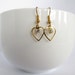 Gold Heart Earrings, Gold Dangle Earrings, Heart EarringsJewelry, Small Heart Earrings, Mother's Day