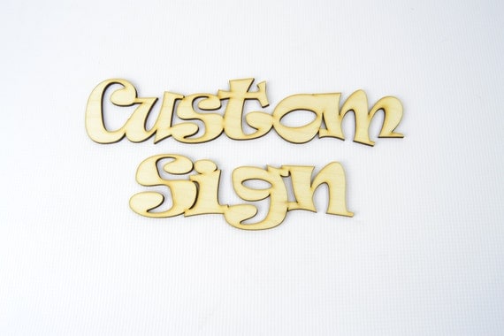 Unique laser cut sign related items Etsy