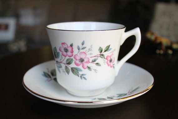 Vintage Clifton Bone China Teacup with Saucer made in England