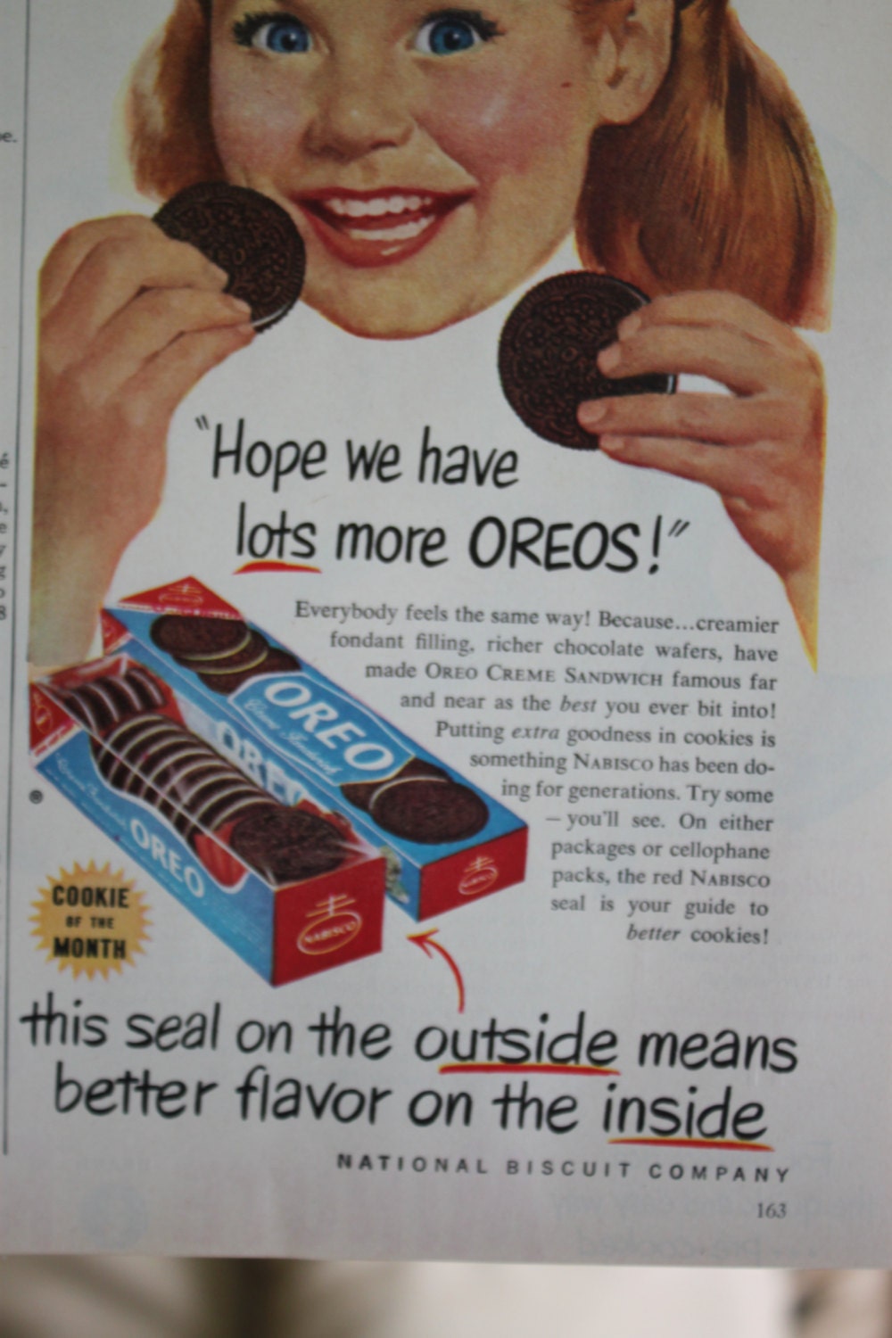 Vintage Nabisco Cookies Ad, November 1952 Good Housekeeping Ad from ...