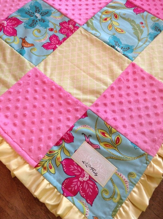 Hawaii Beach Theme Baby Girl Blanket by KLBaby on Etsy