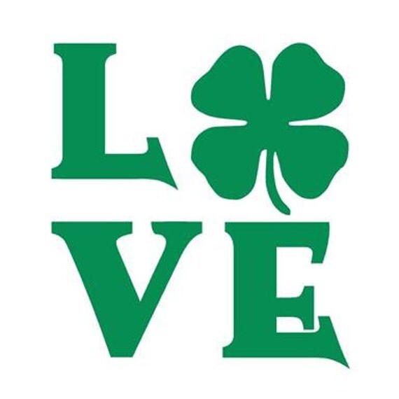 Download St. Patricks Day Shamrock LOVE Vinyl Decal