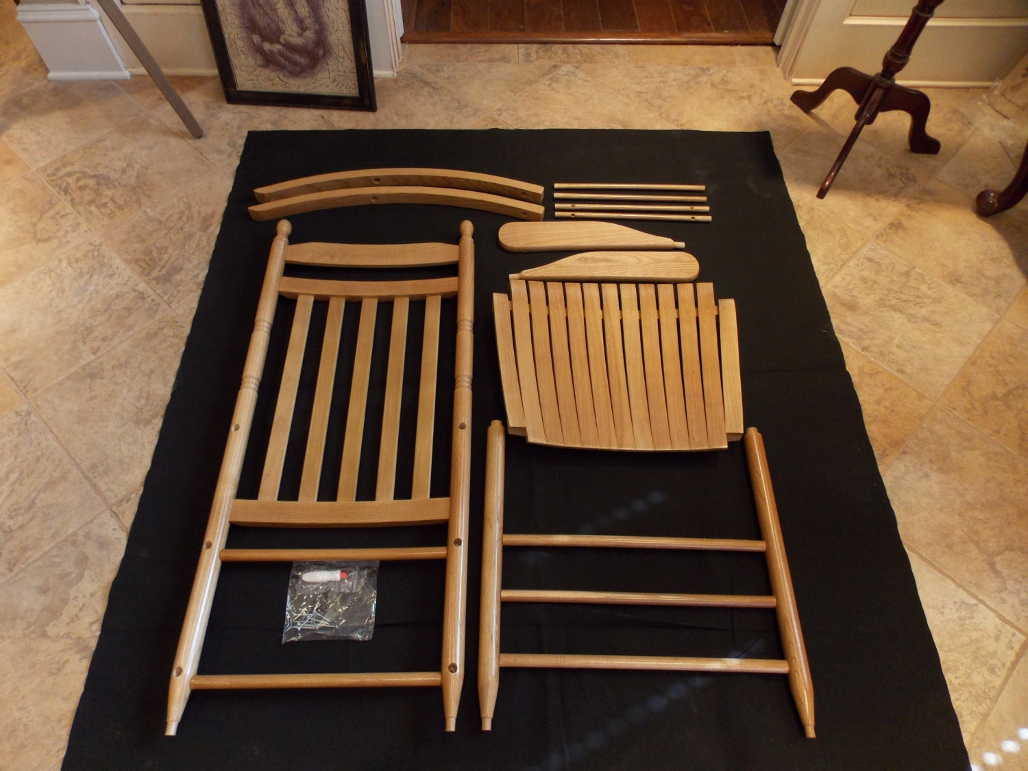 Solid ash wood rocking chair custom engraving perfect