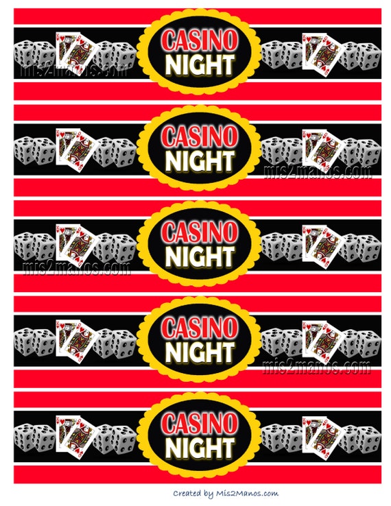 Casino themed napkin rings