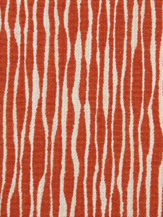 Orange Upholstery Fabric Modern Stripe Fabric by the Yard
