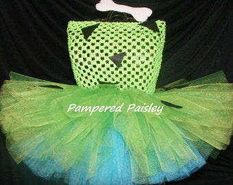 Pebbles inspired tutu dress - Flintstone tutu - Flinstone Halloween Costume - Baby Pebbles