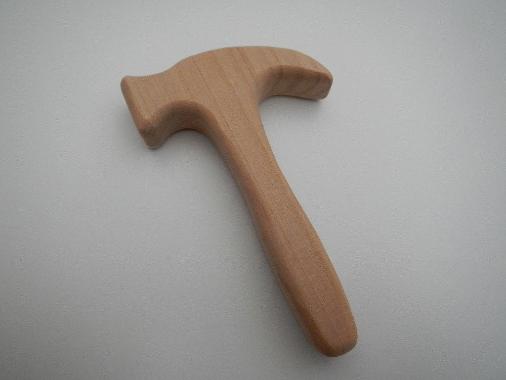 Mini Hammer natural wood toy baby toddler by MontanaSolarCreation