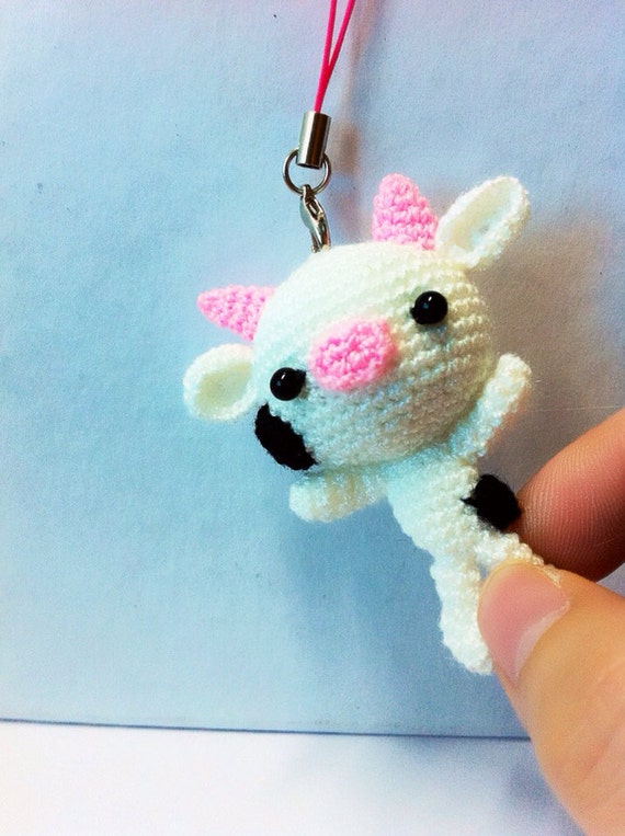 cow plush keychain