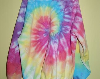 FREE SHIPPING - Rainbow Swirl Tie-dye Sweater