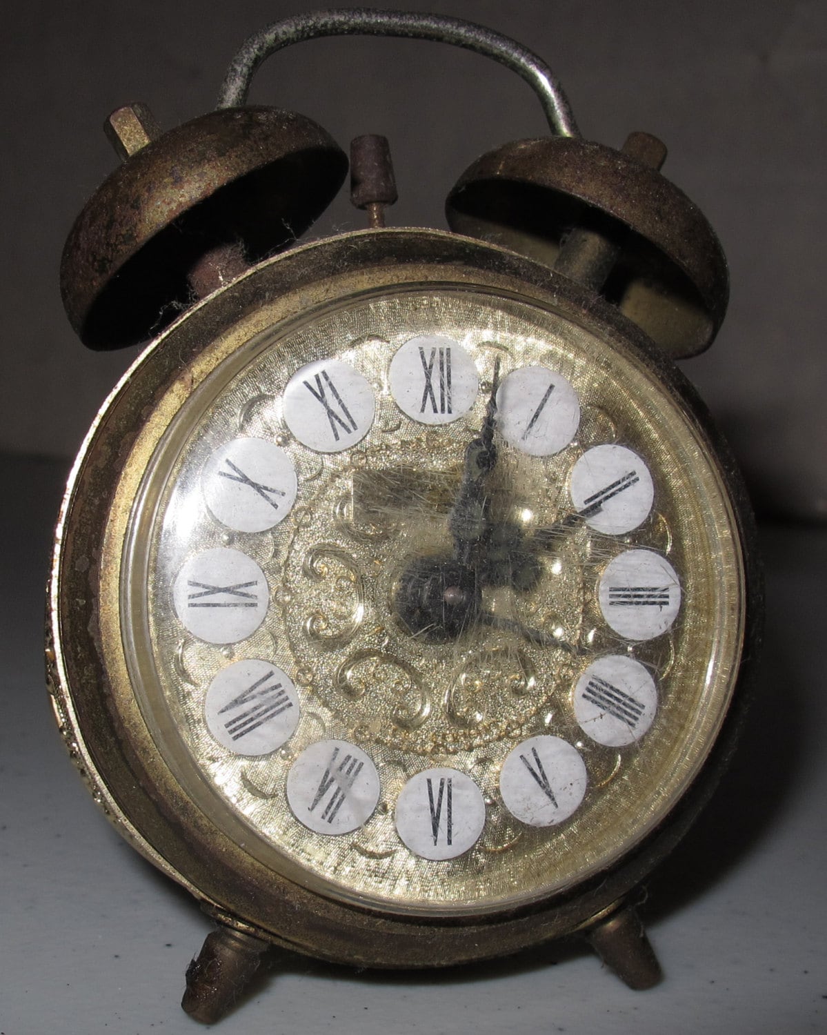antique german brass alarm clock
