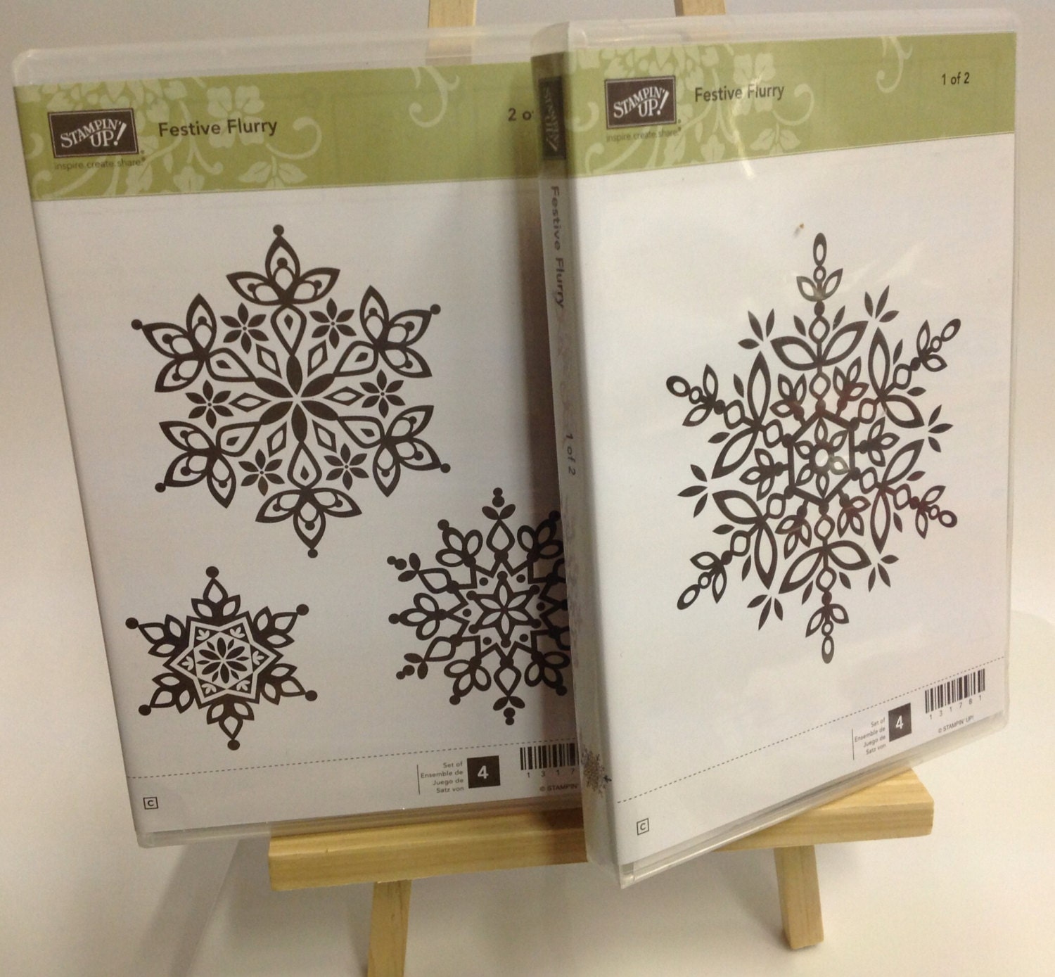 Stampin' Up Bundle Stamp Set Festive Flurry / Framelist