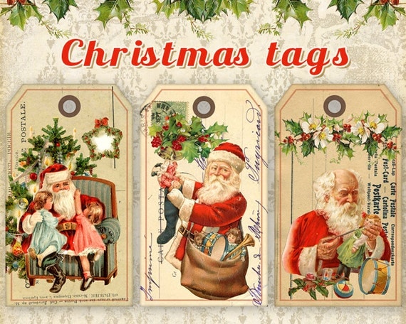 Christmas Gift Tags Printable Christmas Tags on Digital