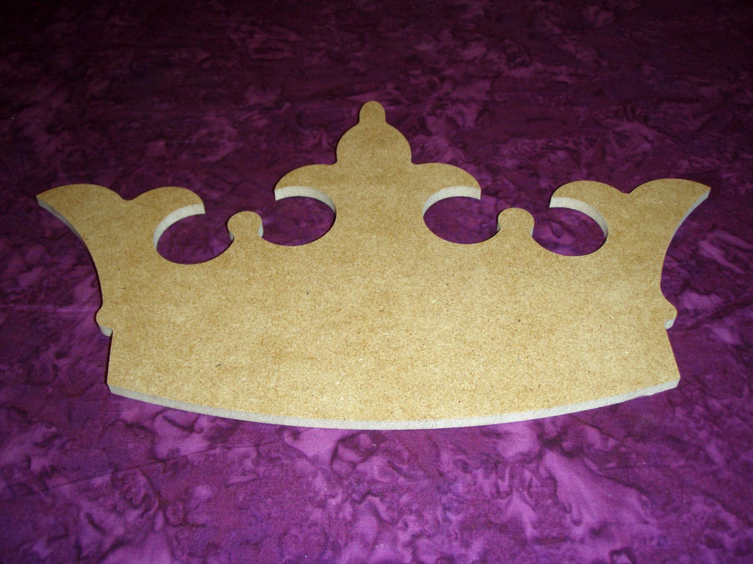 Princess Crown Shape Wood Cut Out Wooden by ArtisticCraftSupply